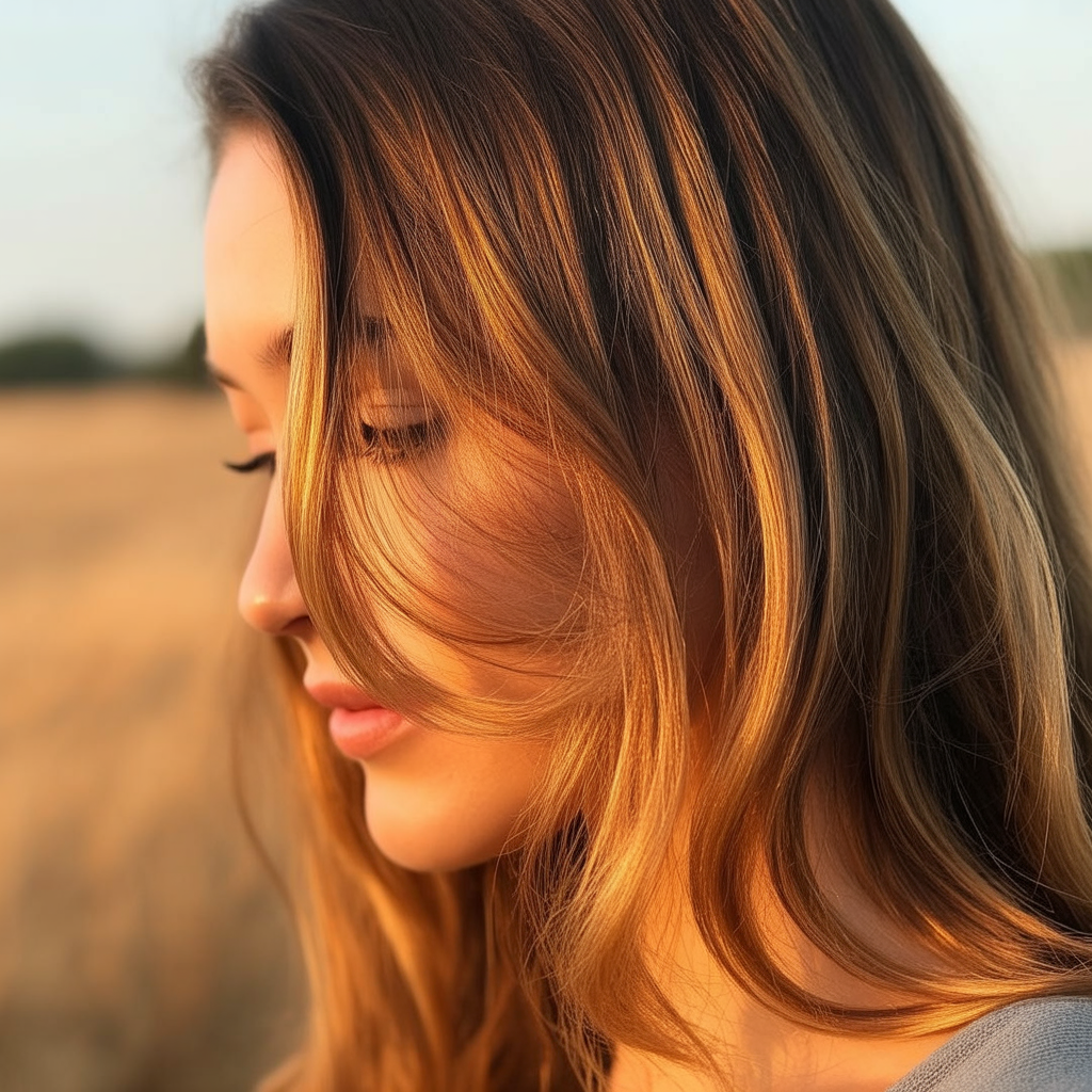 Glossy Balayage with Honeyed Depth