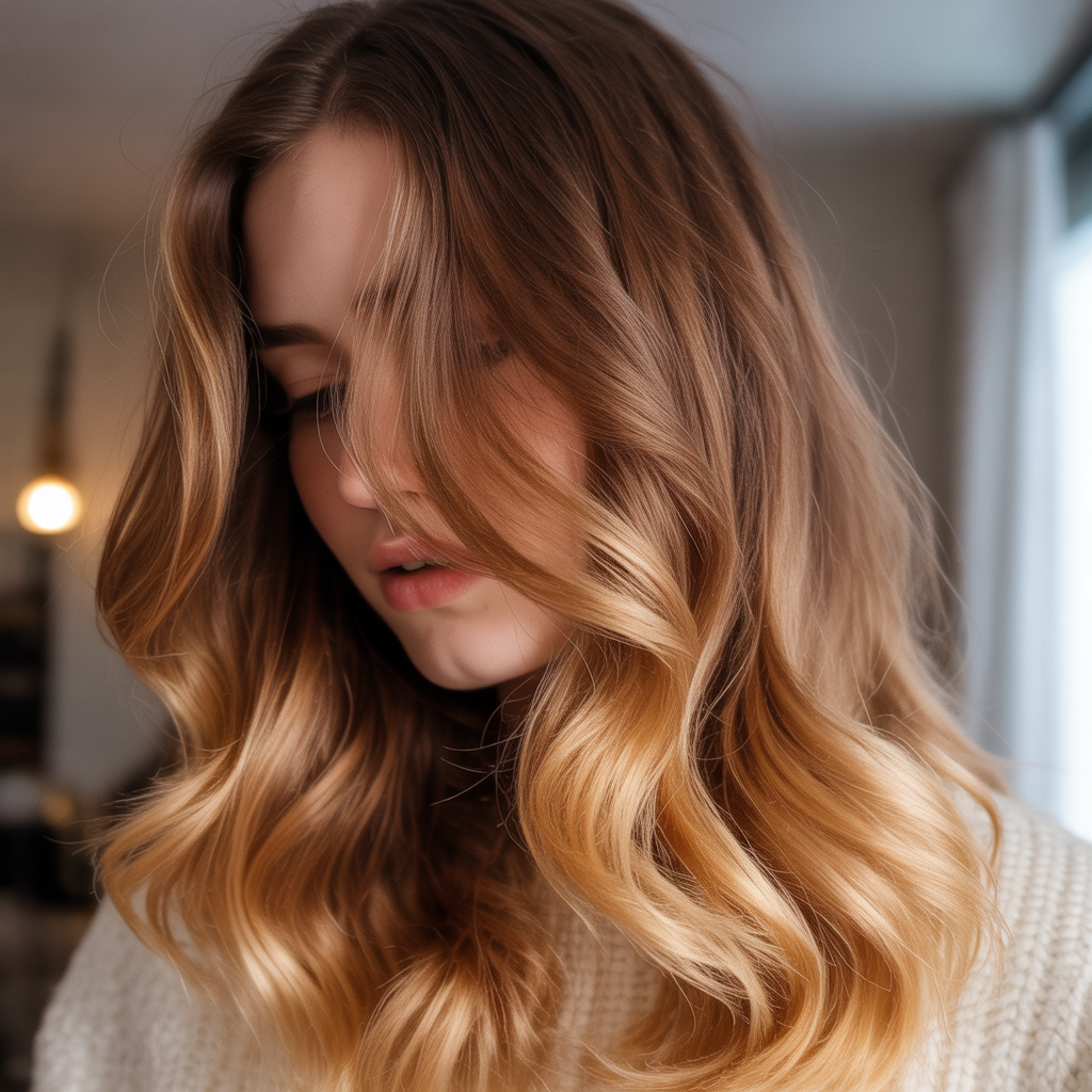 Mocha-to-Blonde Winter Balayage