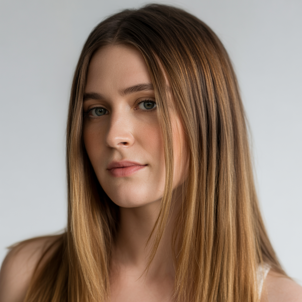 Honey Balayage on Dark Roots