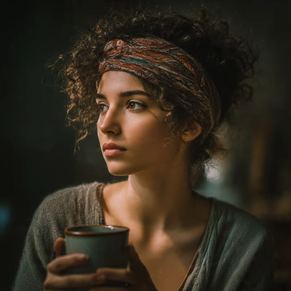 Thick Headband with Natural Curls