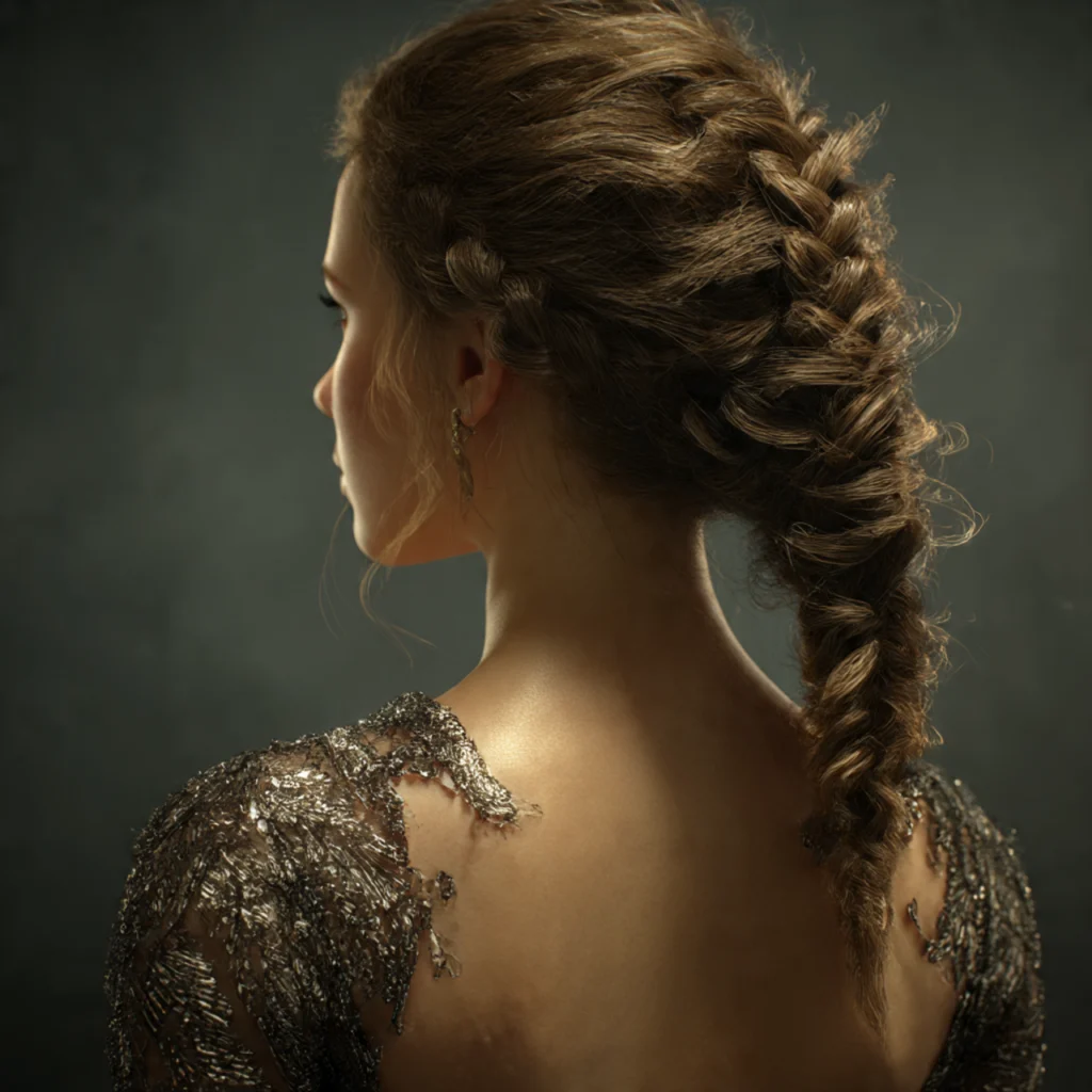 Fishtail Braid Updo