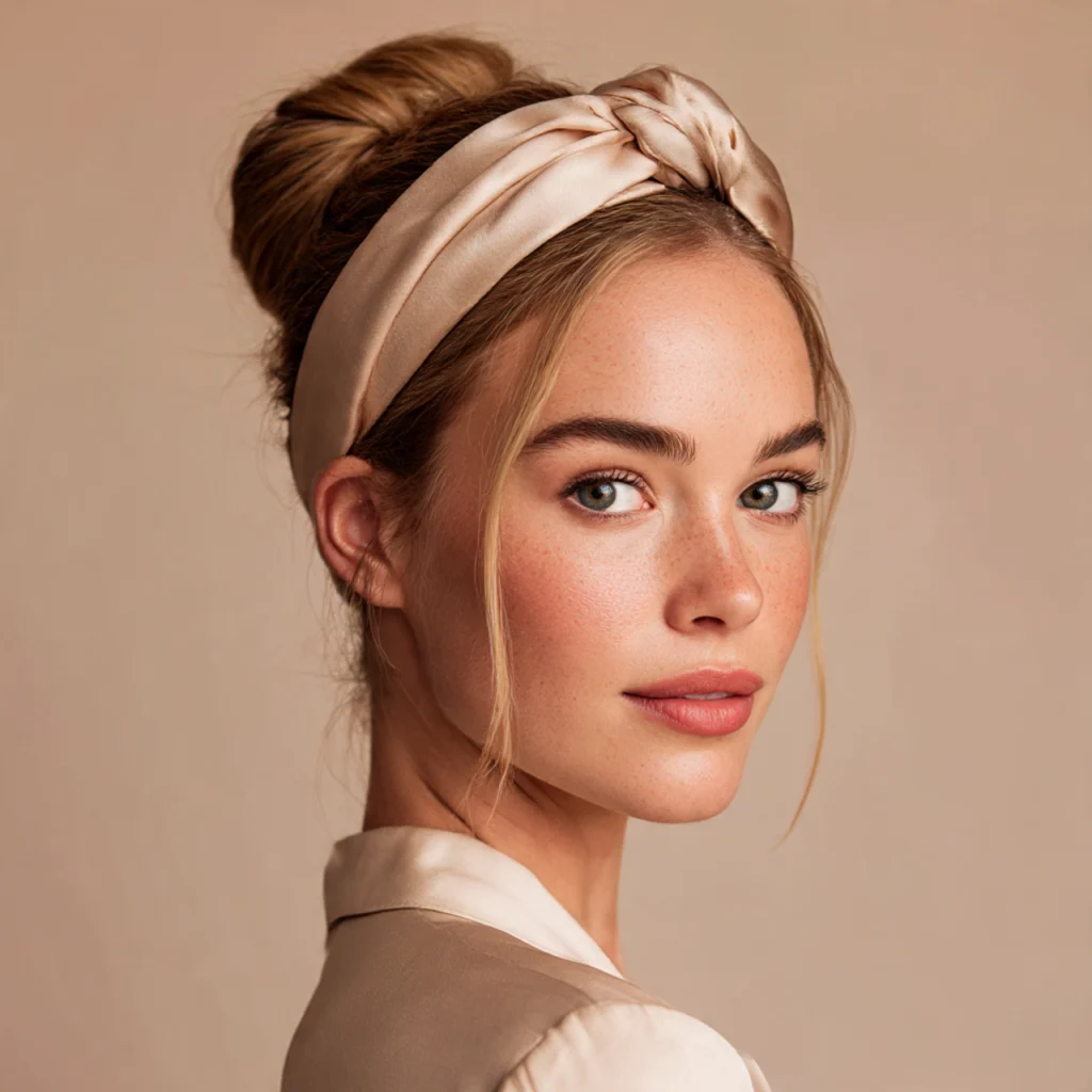 High Bun and Thick Headband