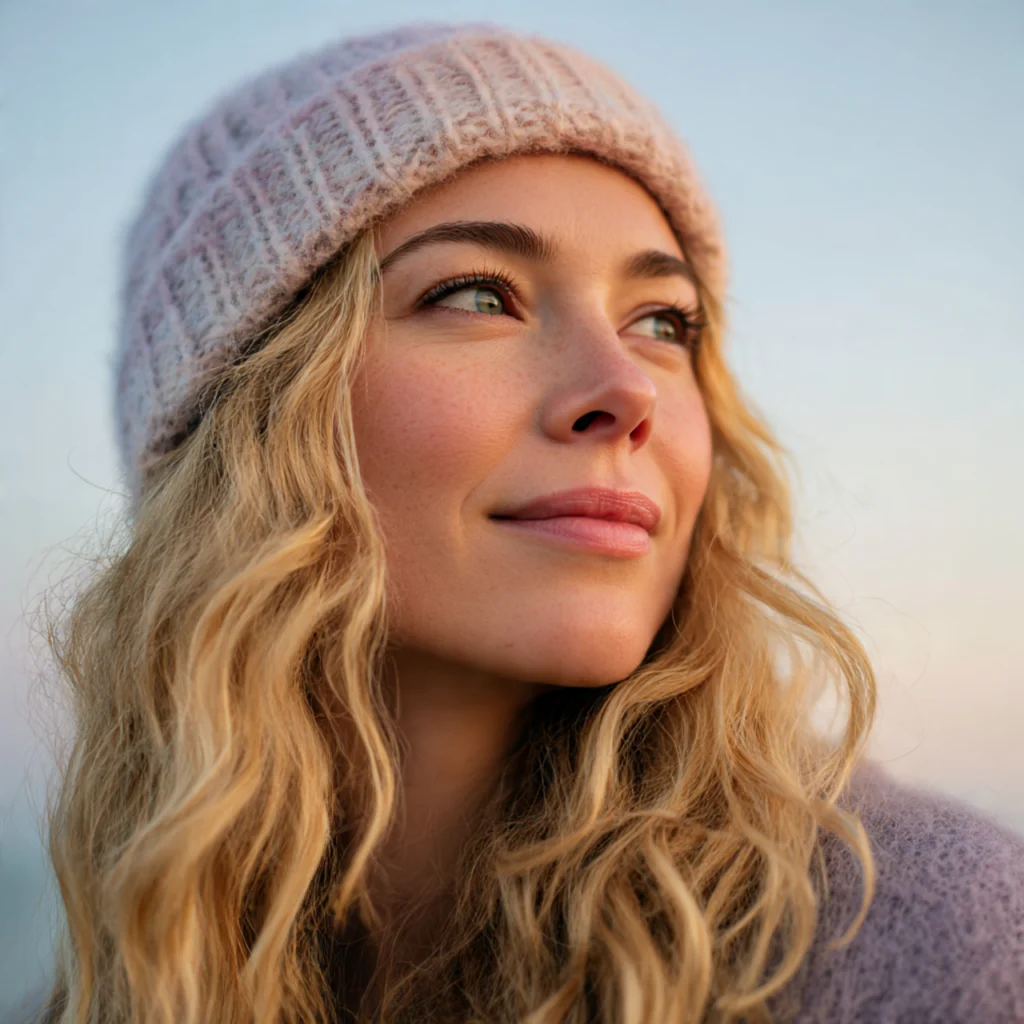 Beanie with Flipped Ends