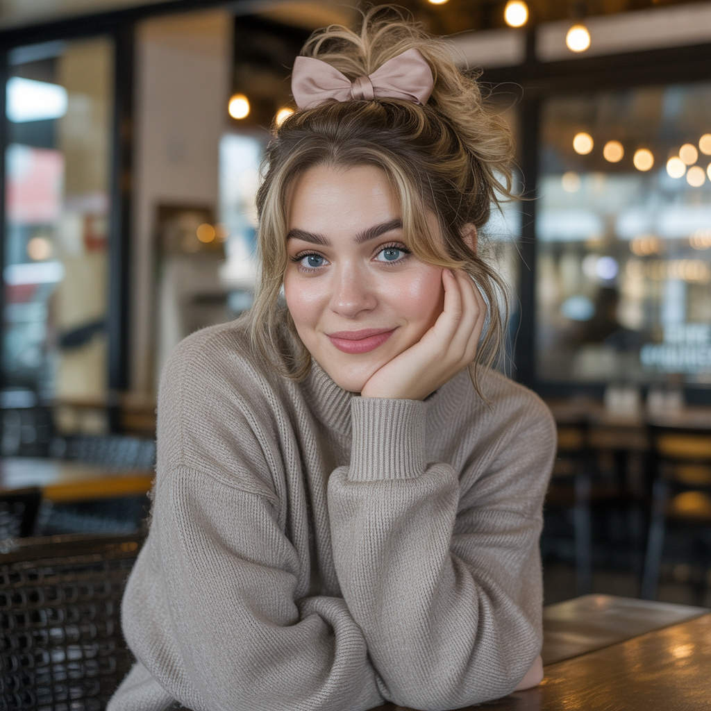 Twisted Bow Hairstyle