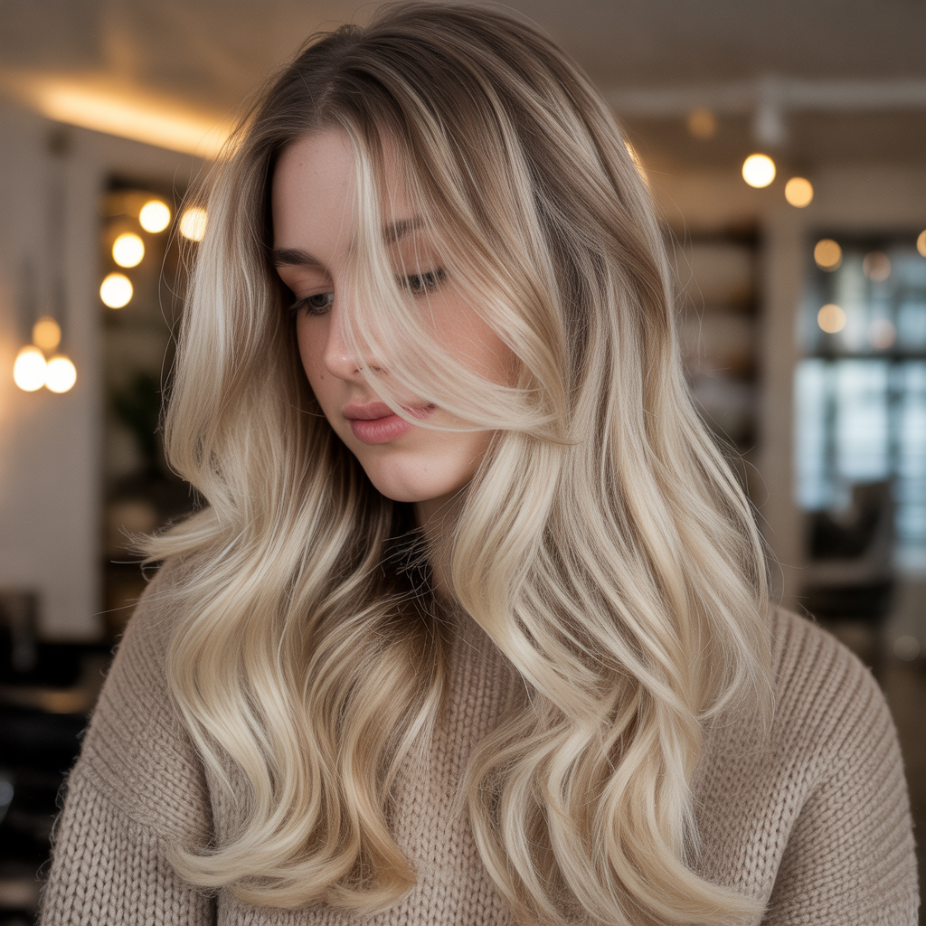 Creamy Vanilla Blonde Balayage