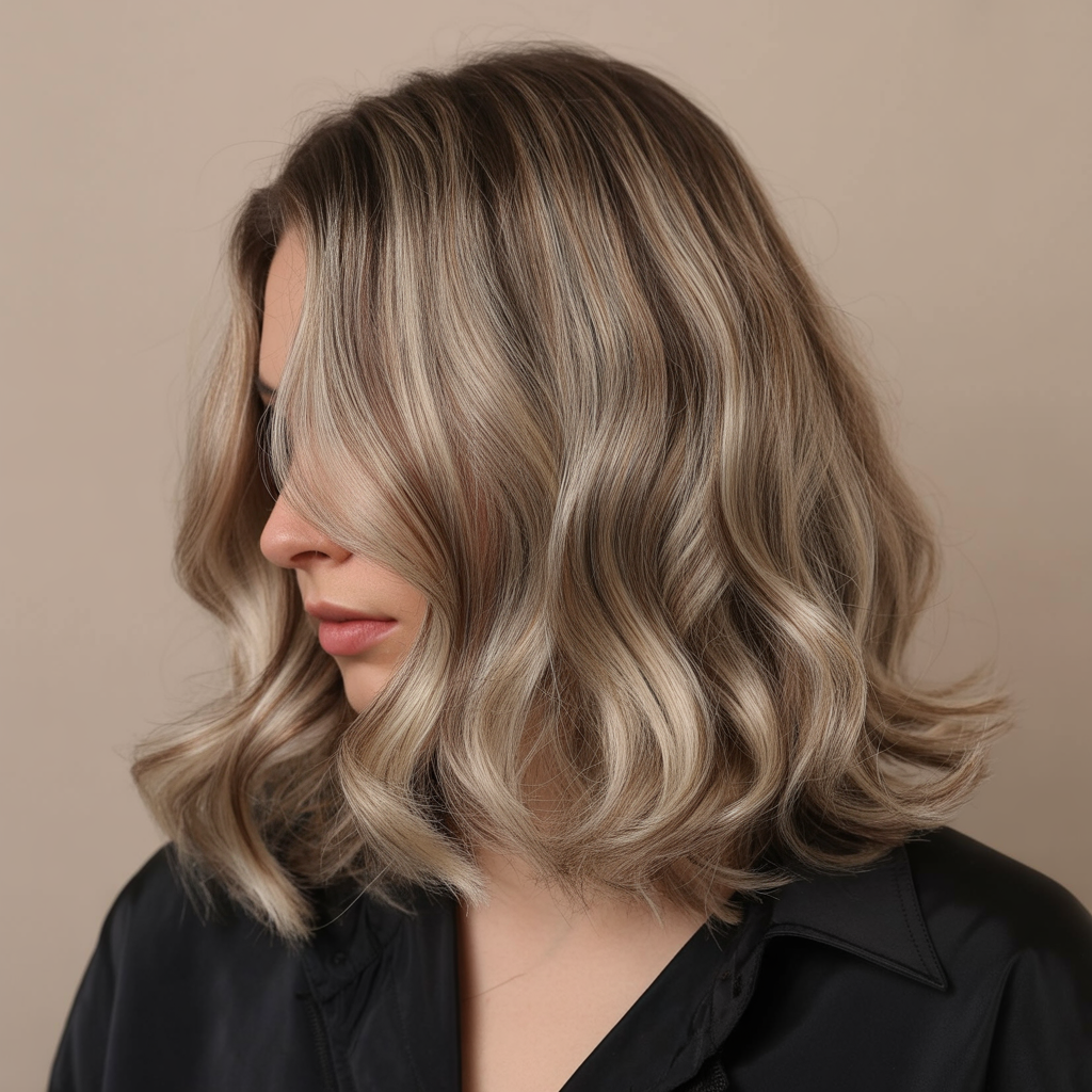 Dimensional Beige Blonde Balayage
