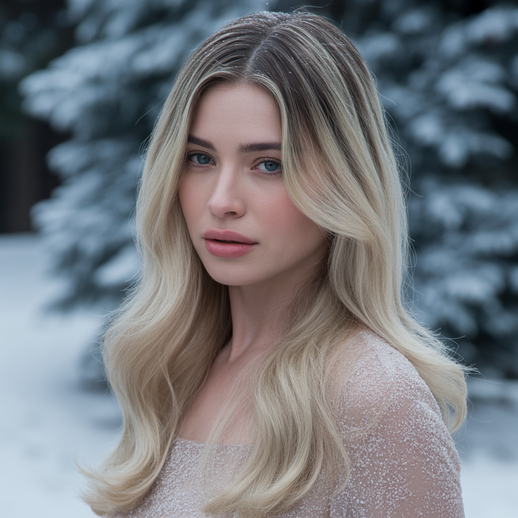 Frosted Pearl Blonde Balayage