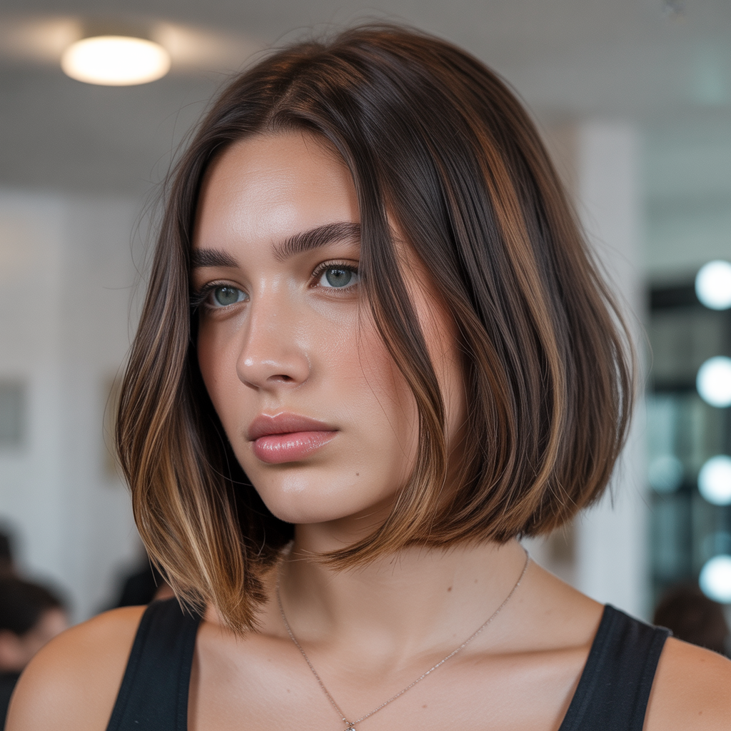 Long Flowing Layers with Balayage Glow