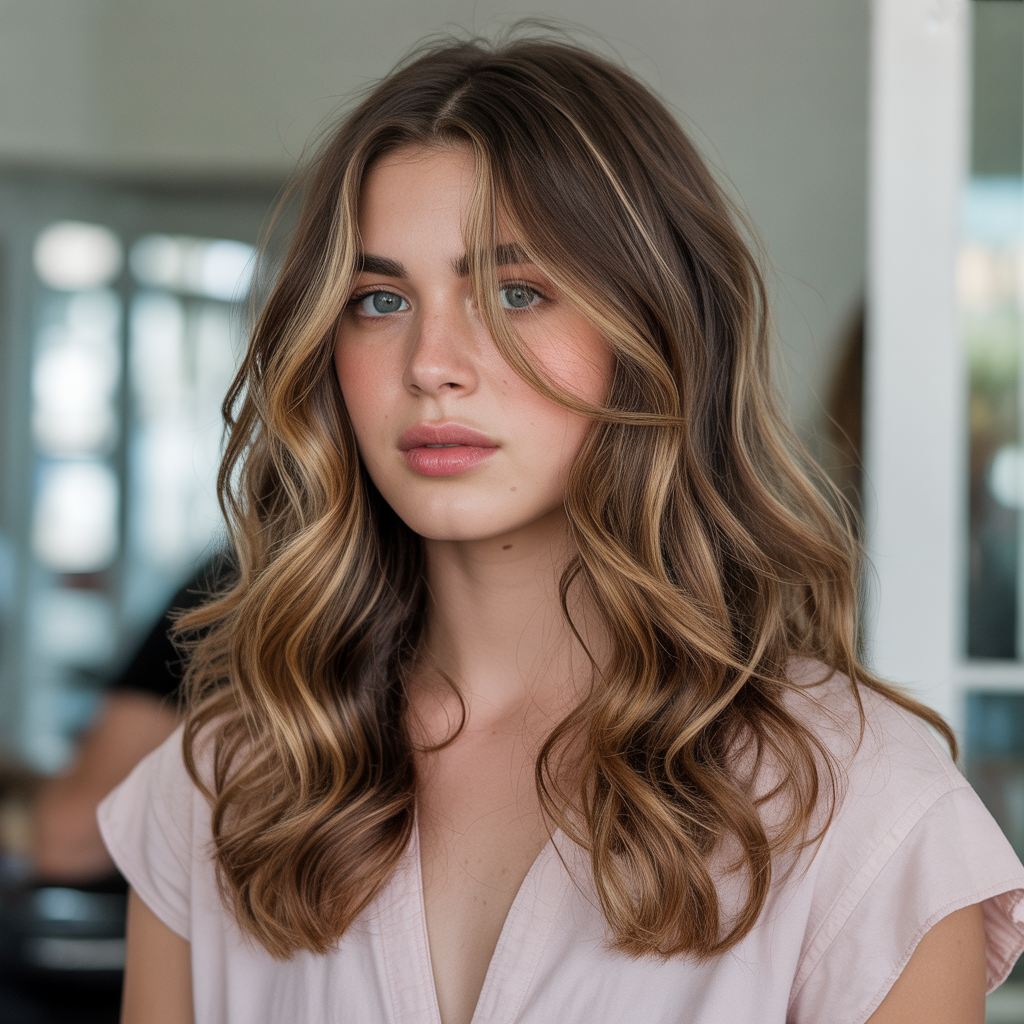 Layered Cut with Subtle Balayage Streaks
