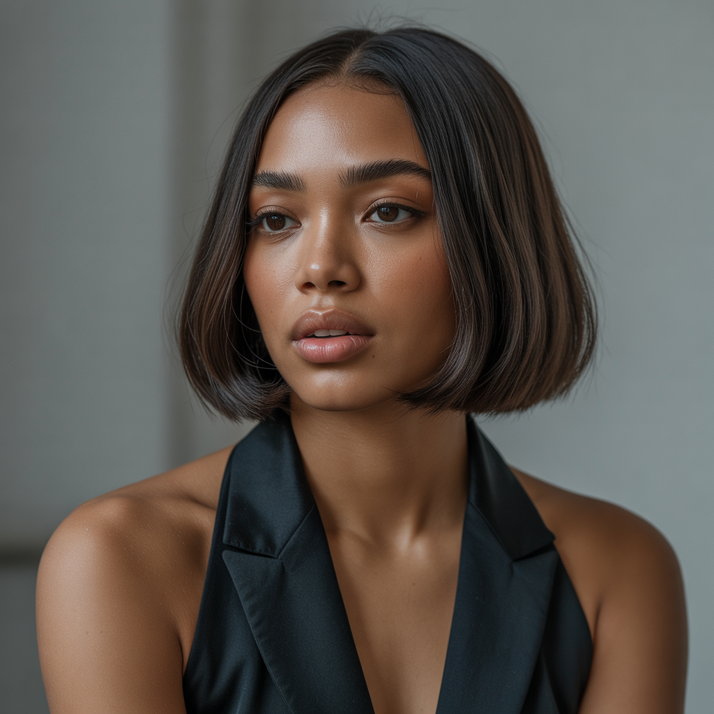 Chin-Length Straight Bob