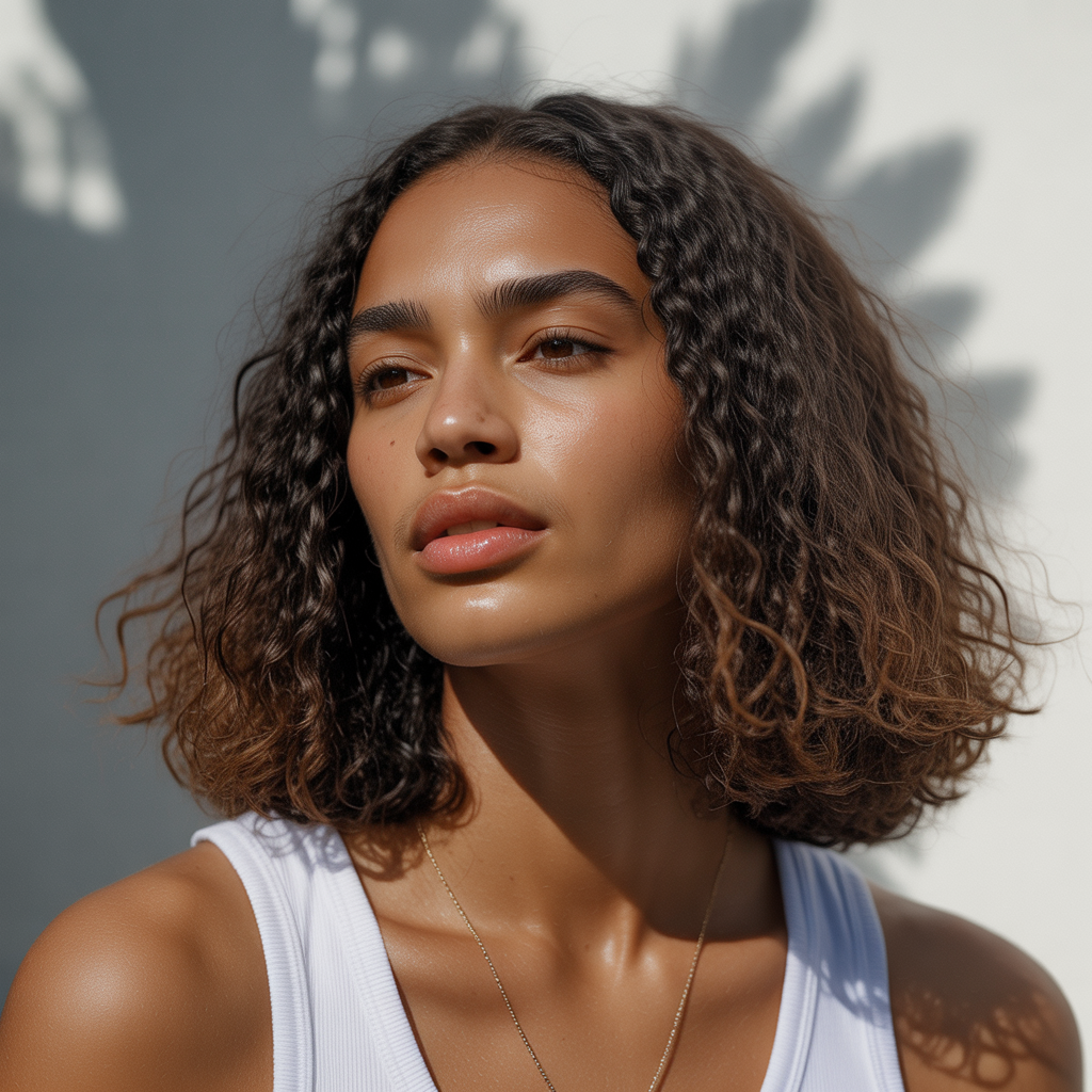 Shoulder-Length Cut with Feathered Ends