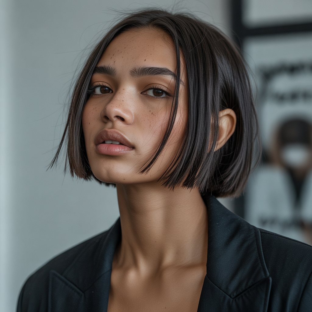 Straight Bob with Asymmetry