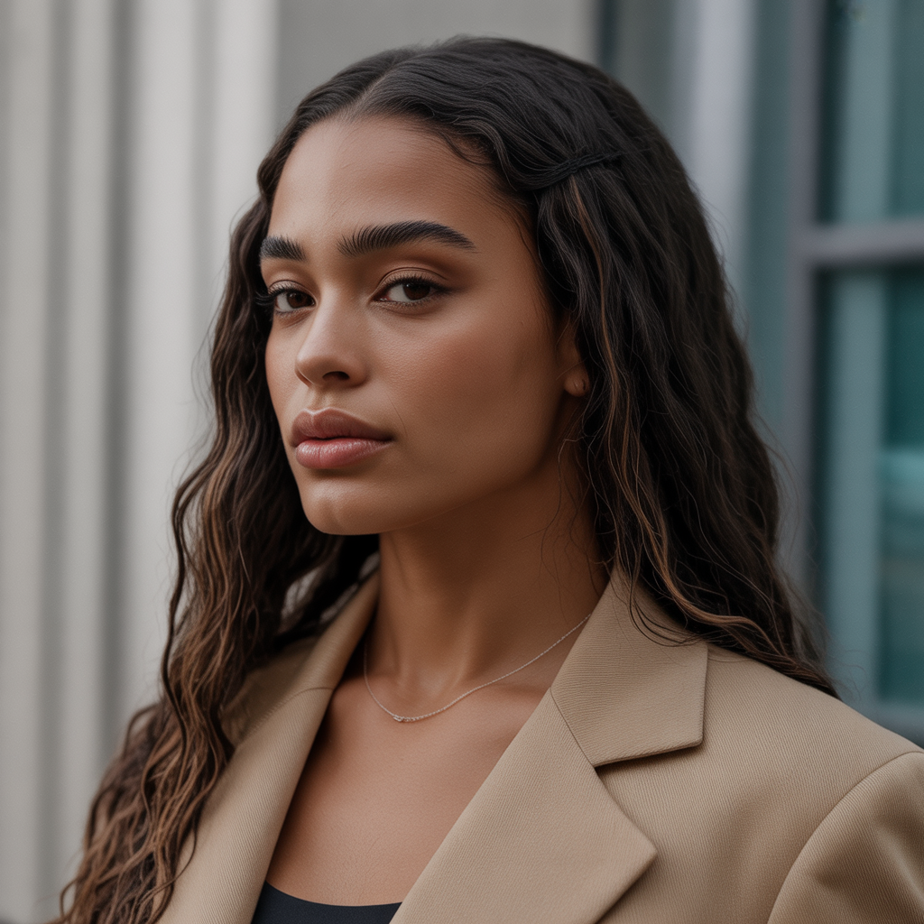 Sleek Straight Cut with Center Highlights