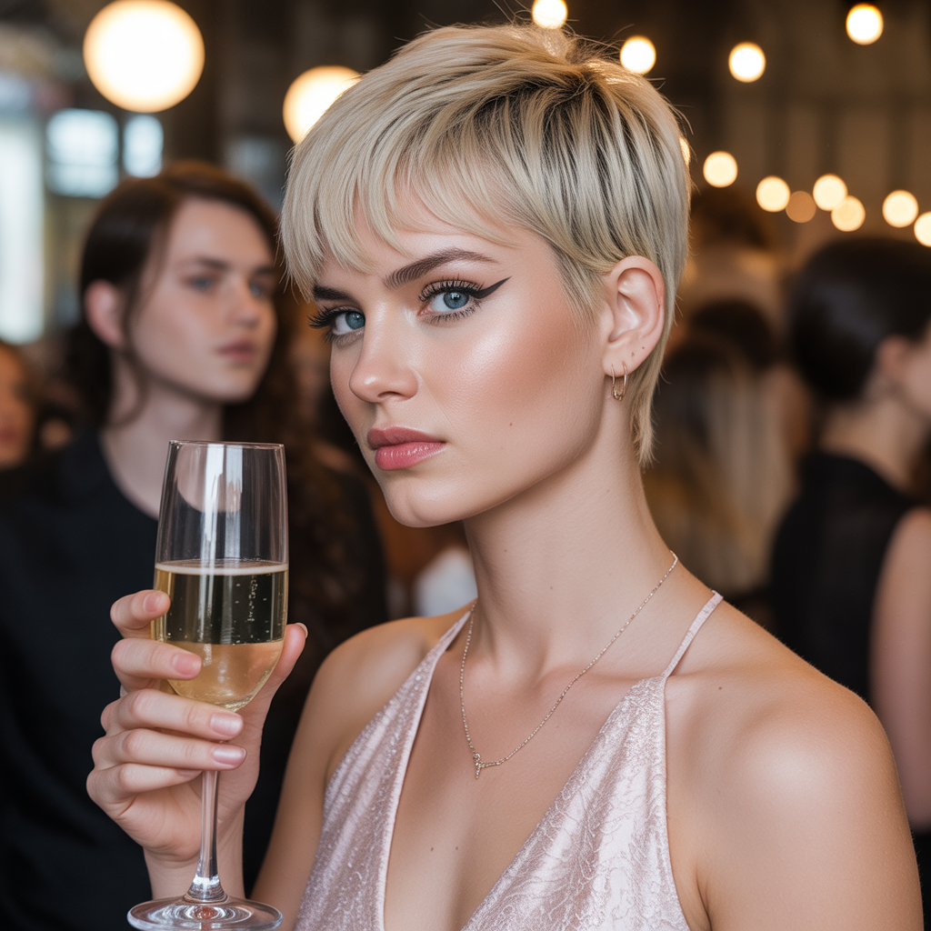 Short Bob with Middle Part