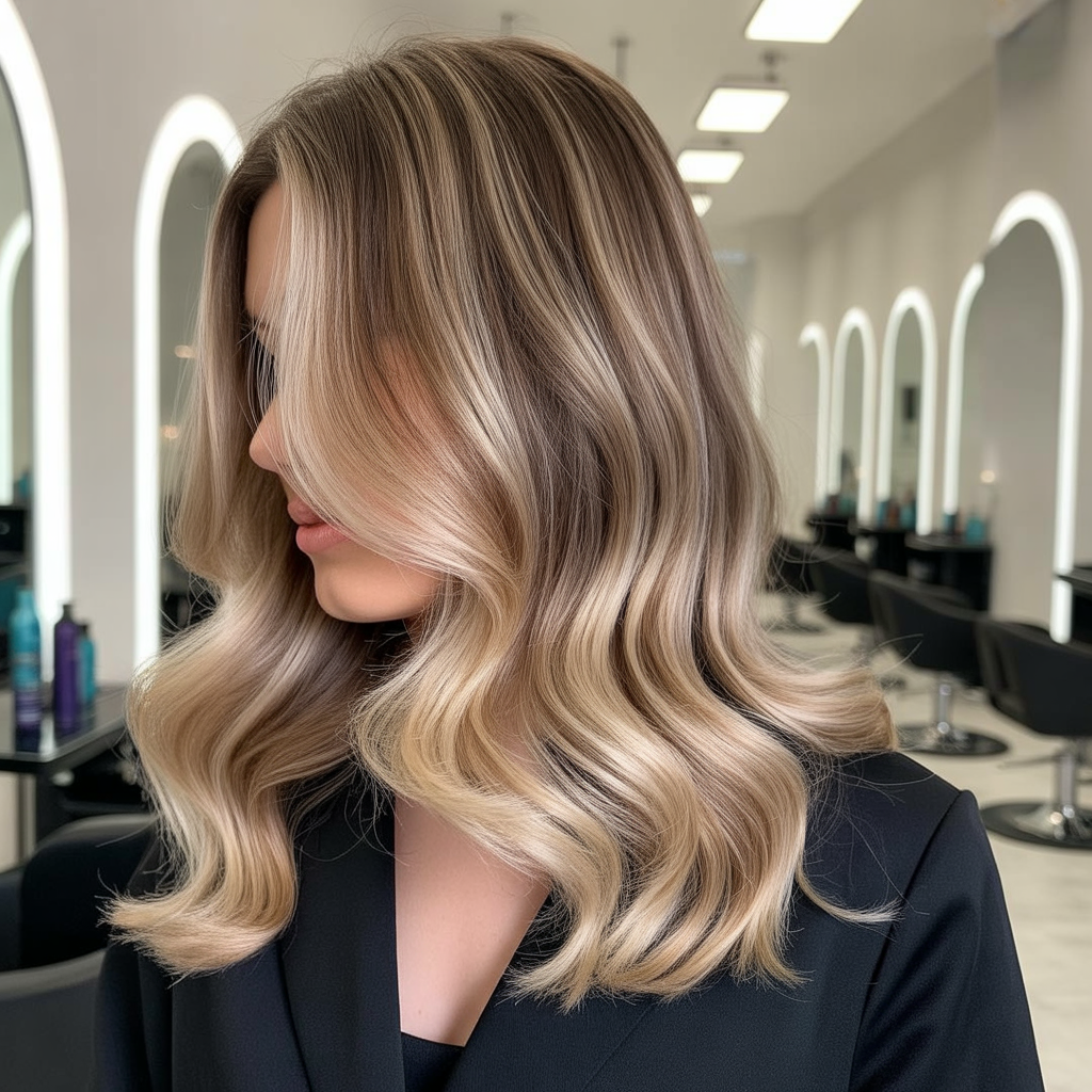 Glossy Beige Balayage