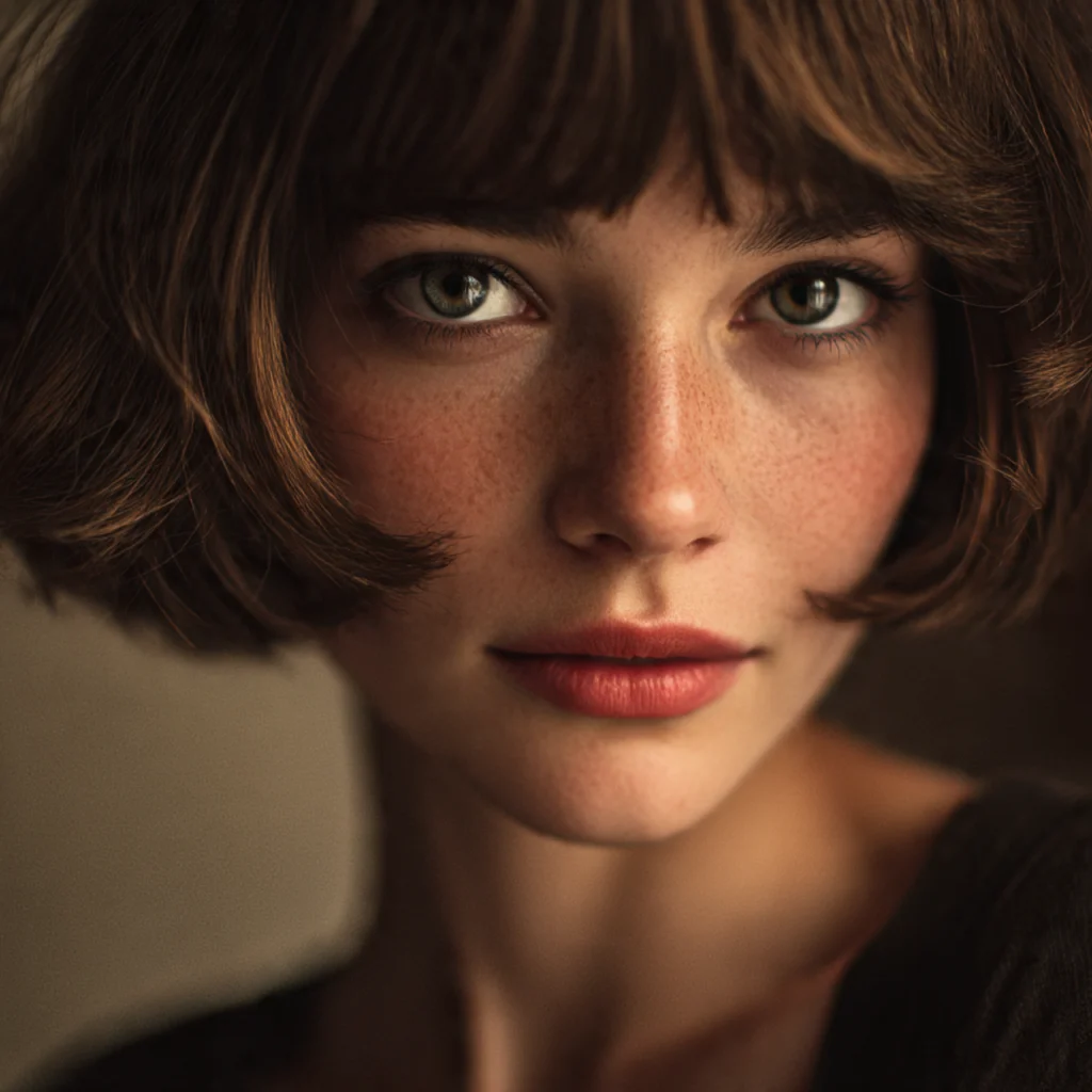 Layered Bob with Curtain Bangs