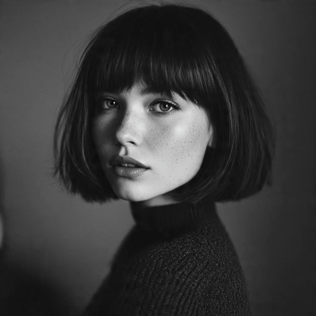 Rounded Bob with Soft Bangs