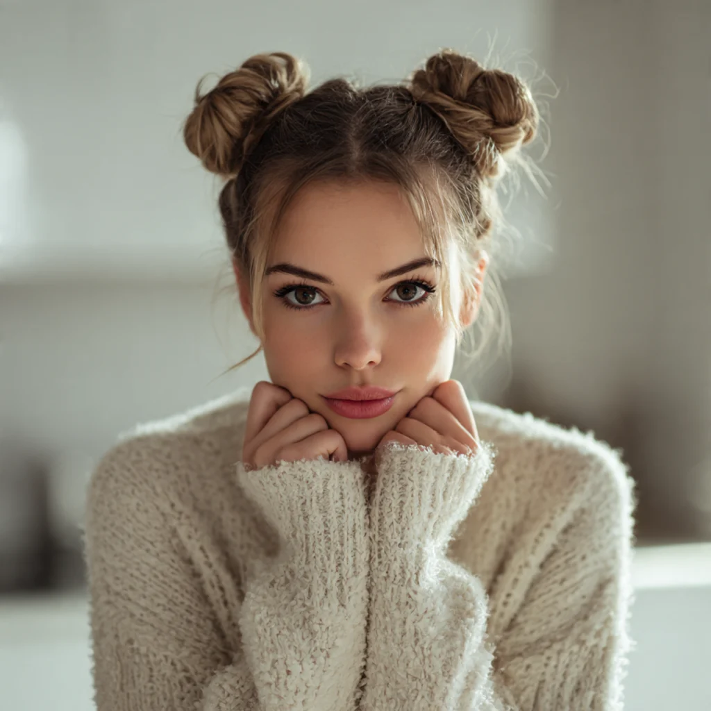 30 Best Long Lasting Hairstyles That Stay Perfect All Day 14 Space Buns