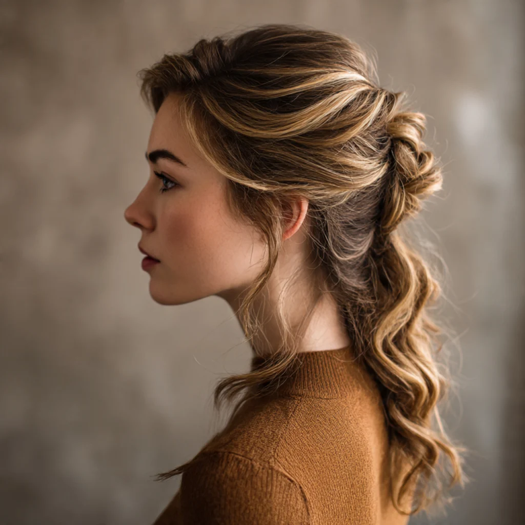 Twisted Half-Up Hairstyle