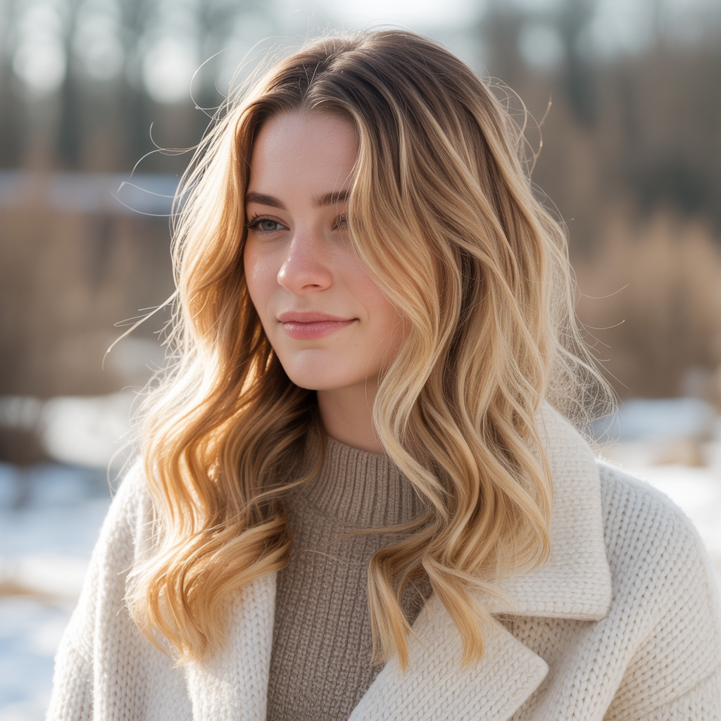 Winter Wheat Blonde Balayage