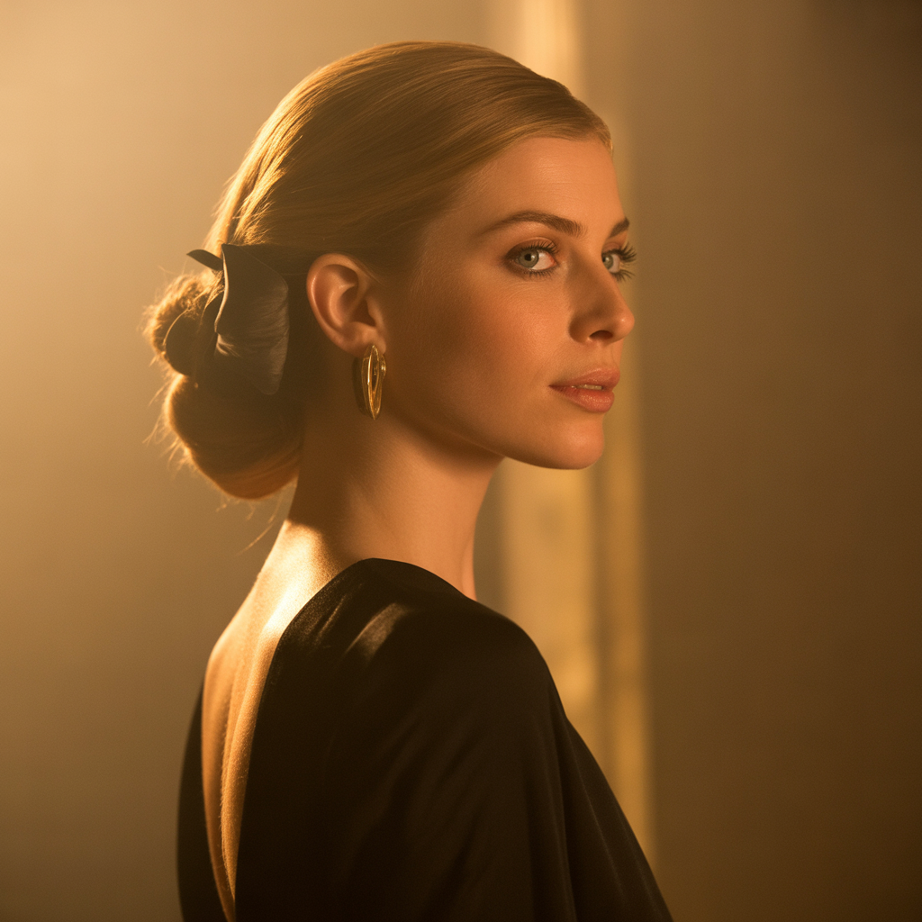 Bow Hairstyle with Bangs