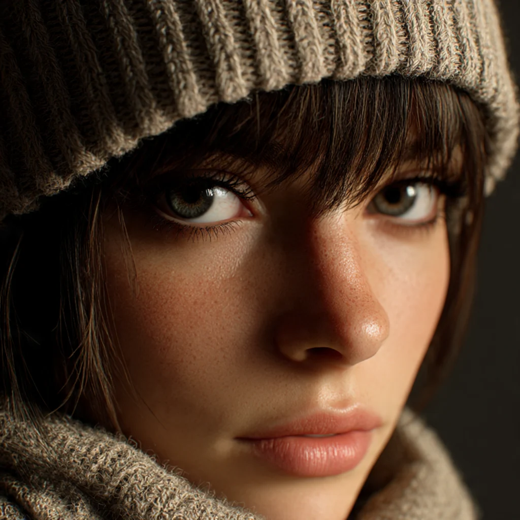 High Ponytail Beanie Look