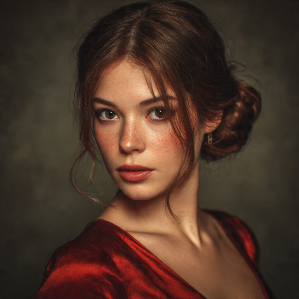 Low Bun with Face-Framing Strands