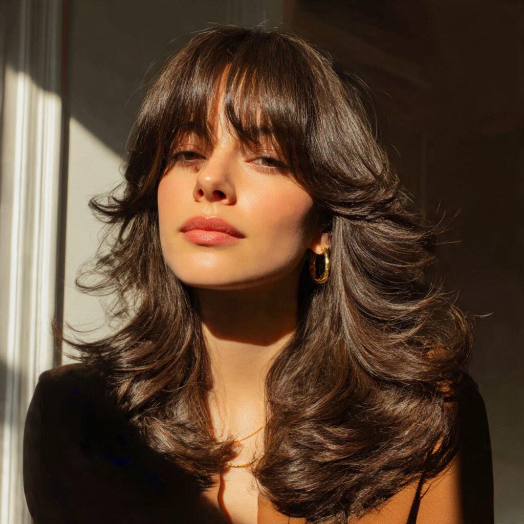 20 Top Women’s Haircuts 2026 for Every Face Shape and Hair Type 18 Curtain Bangs with Layers