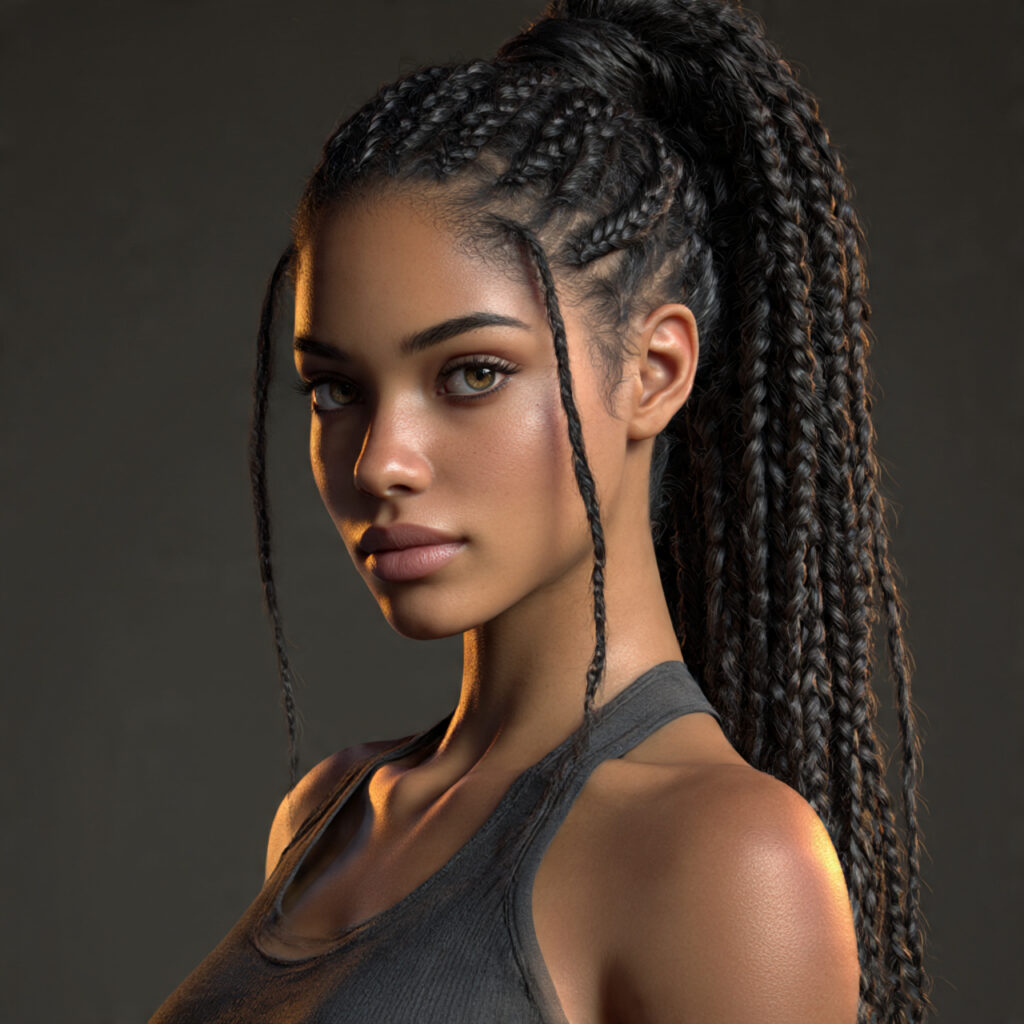 Braided High Ponytail For Maximum Style