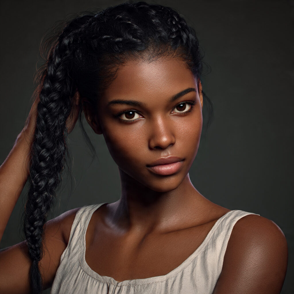 Low Braided Ponytail For Effortless Elegance