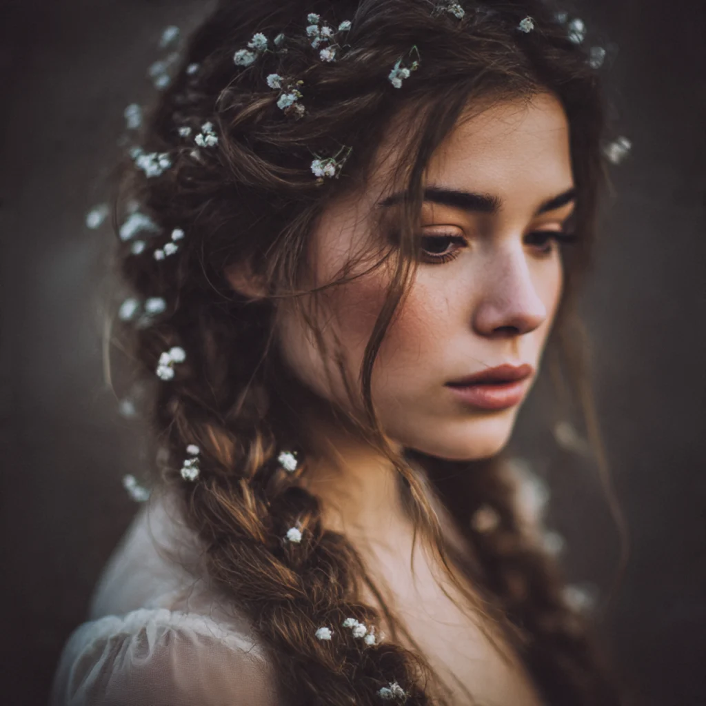 Bubble Braid with Flowers