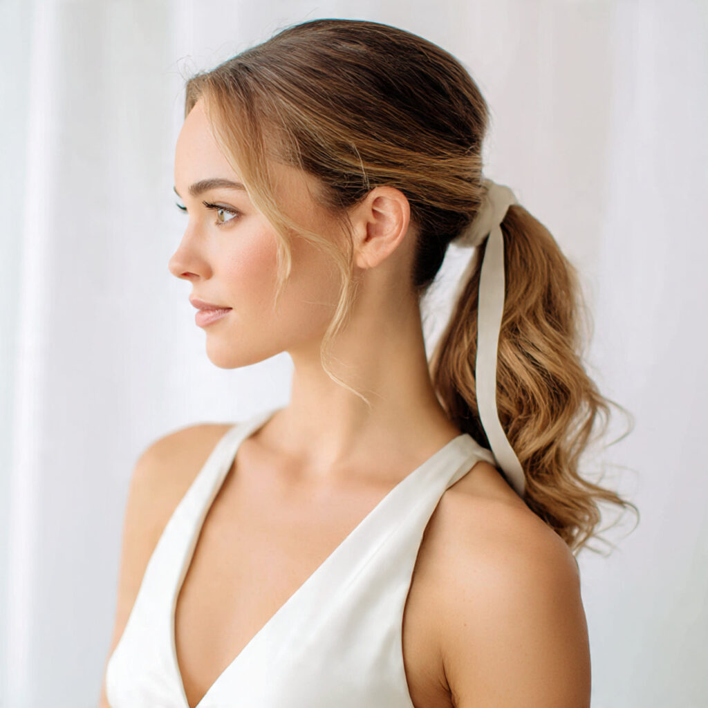 Ribbon-Wrapped Ponytail