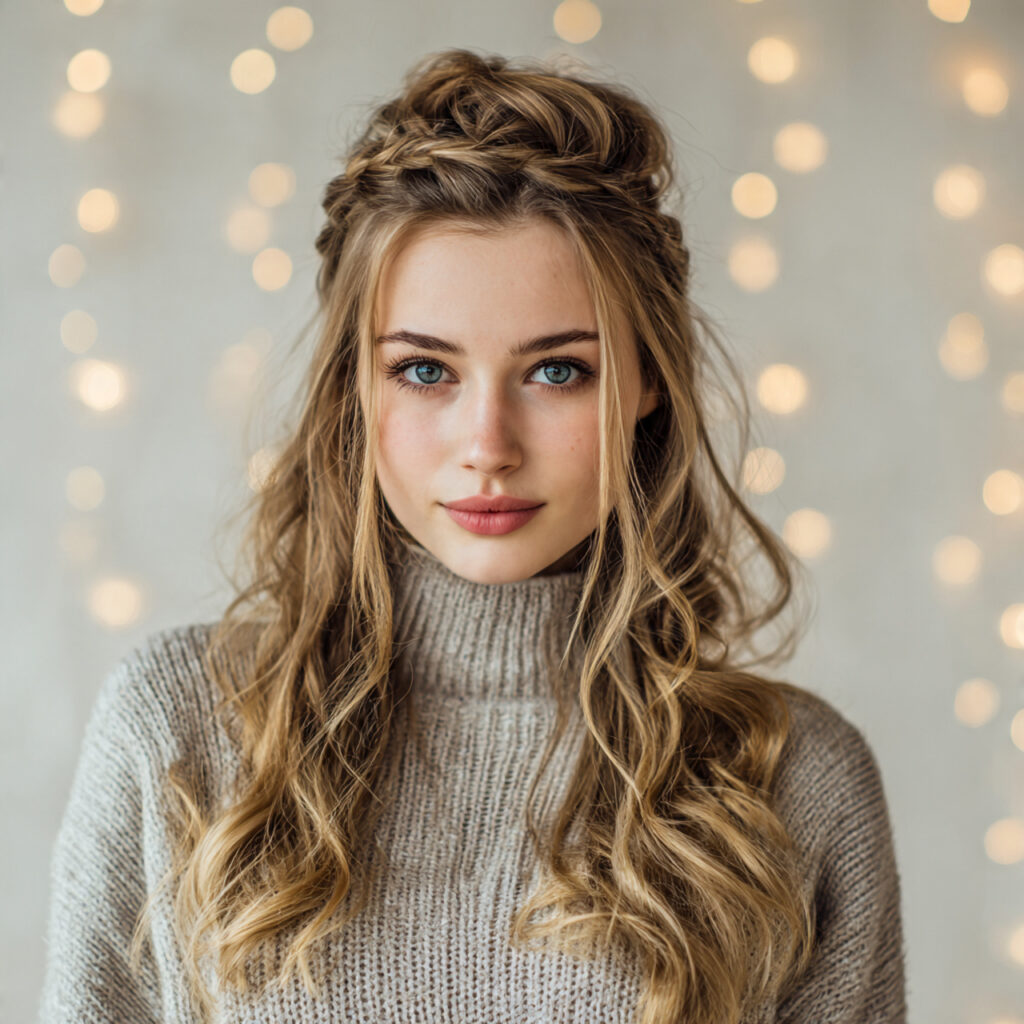 Half-Up Twisted Crown