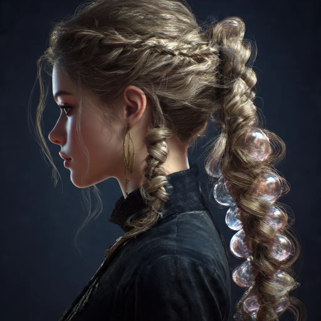 Fishtail Bubble Braid