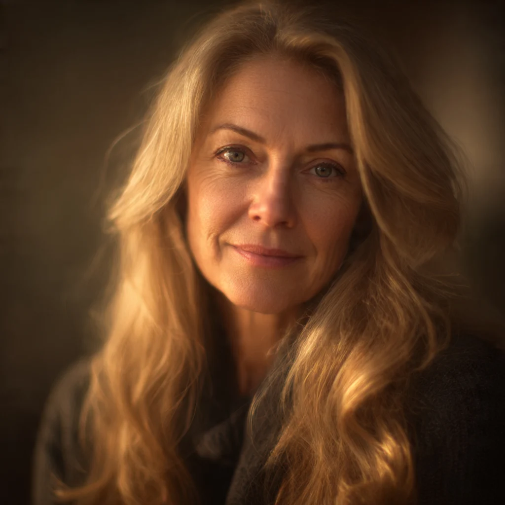 Layered Hair with Middle Part