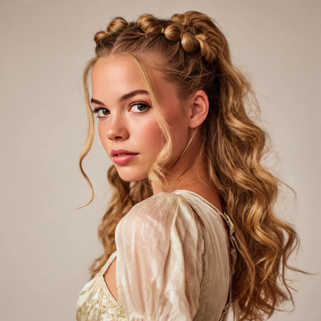 Half-Up Bubble Braid