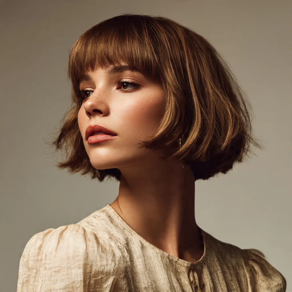 A-Line Bob with Wispy Fringe