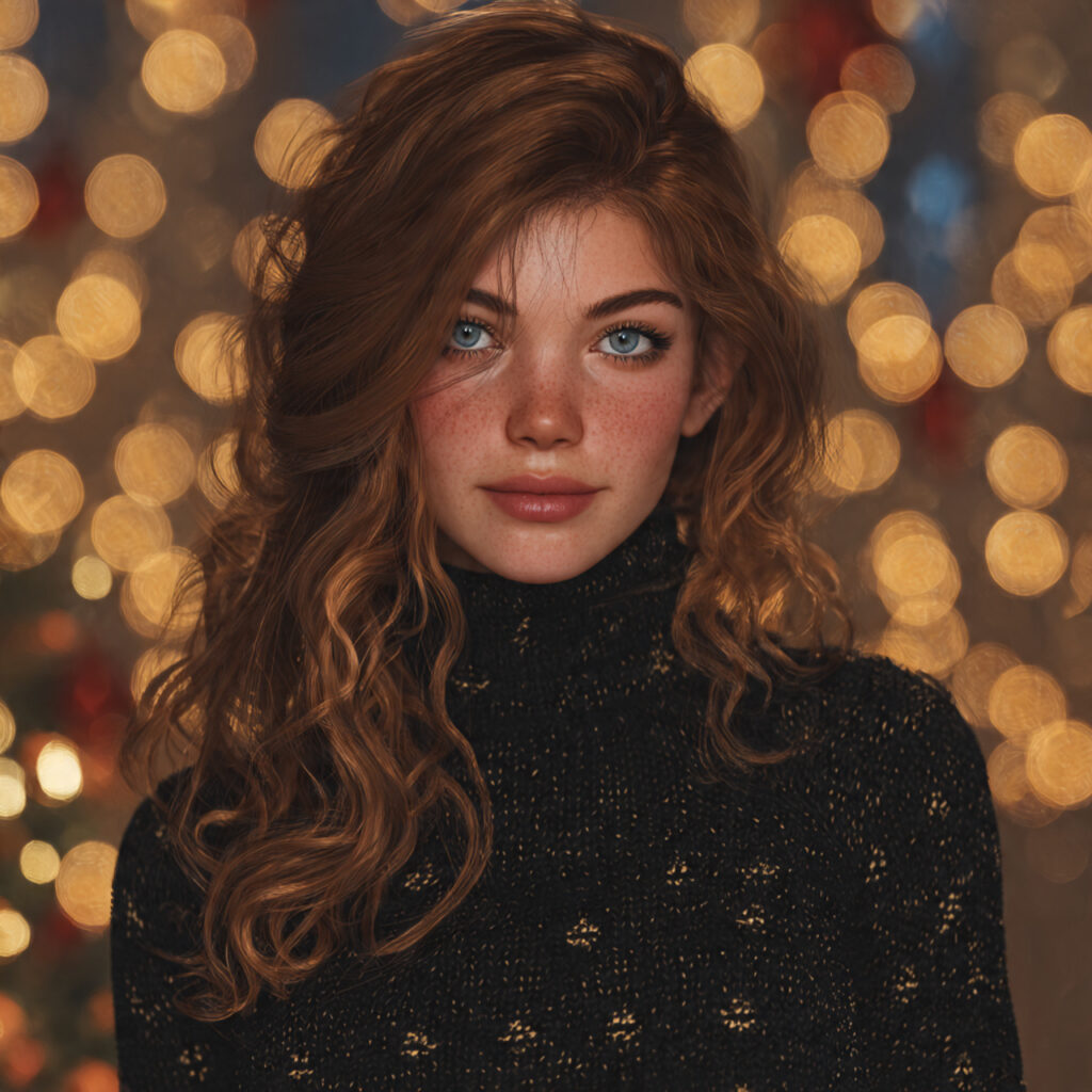 Warm Caramel Holiday Hairstyle Idea