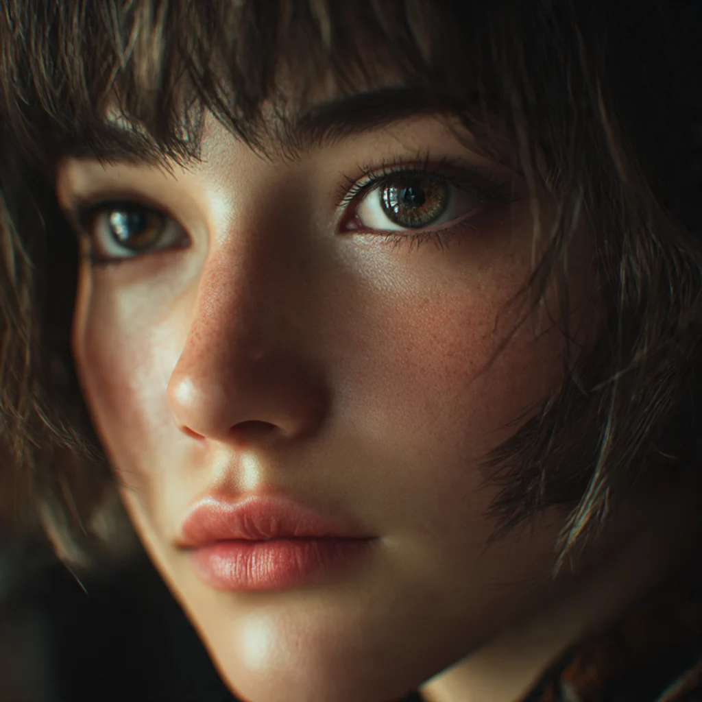 Blended Crop with Soft Bangs