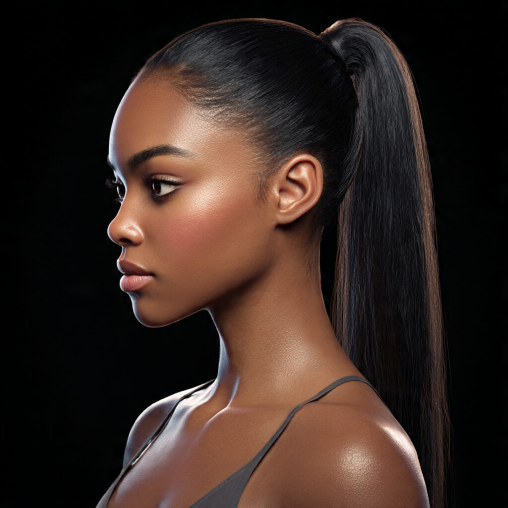 Sleek High Ponytail For Maximum Power
