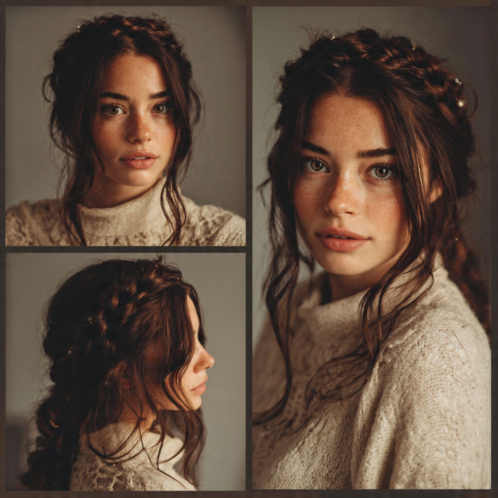 Braided Crown Christmas Look Idea