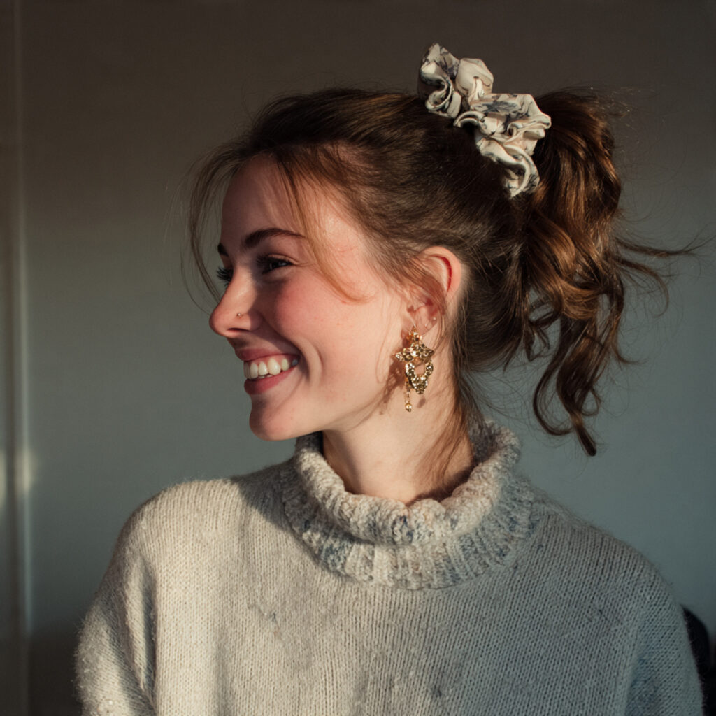 Ponytail with scrunchies Christmas ideas