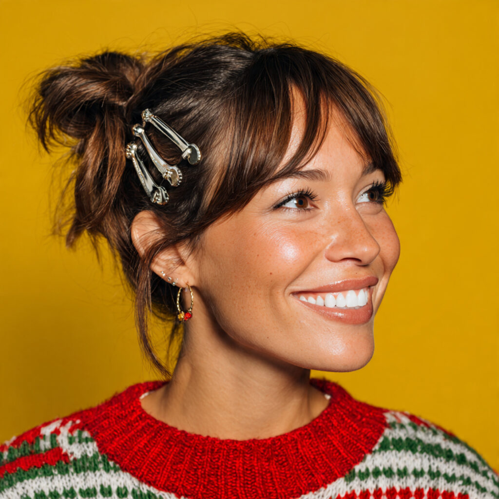 Festive Claw-Clip Party Style Idea