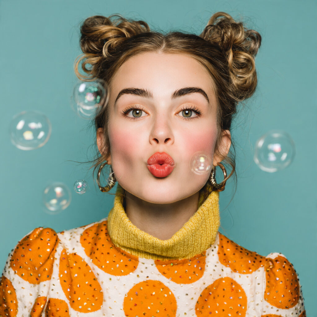 Bubble ponytail festive fun ideas