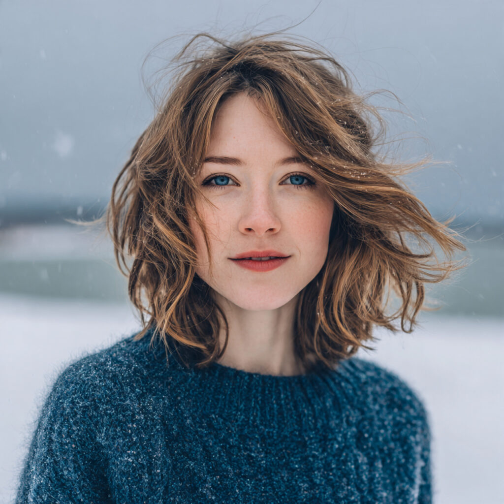 Textured Shoulder-Length Hair Ideas