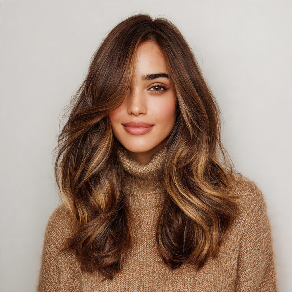 Warm-Toned Balayage Winter Ideas