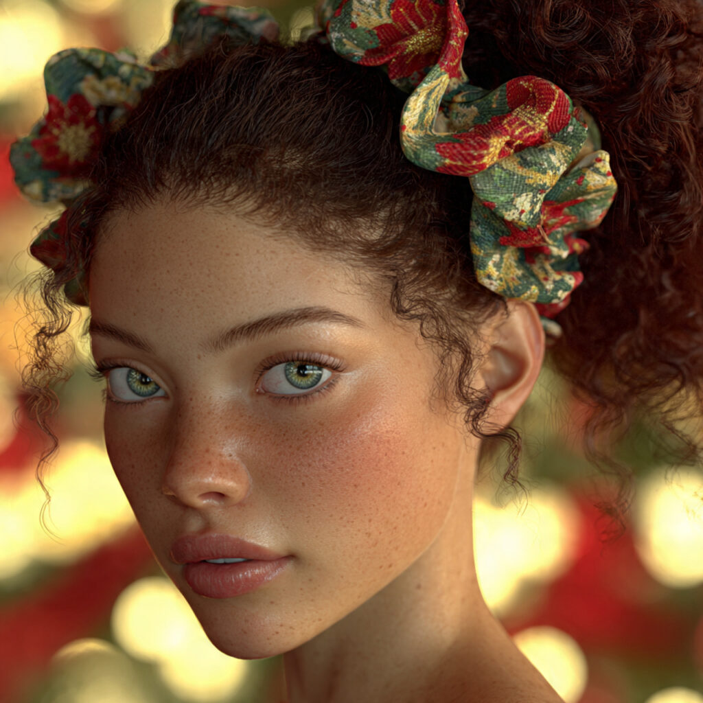 Christmas Scrunchie Hairstyle Ideas