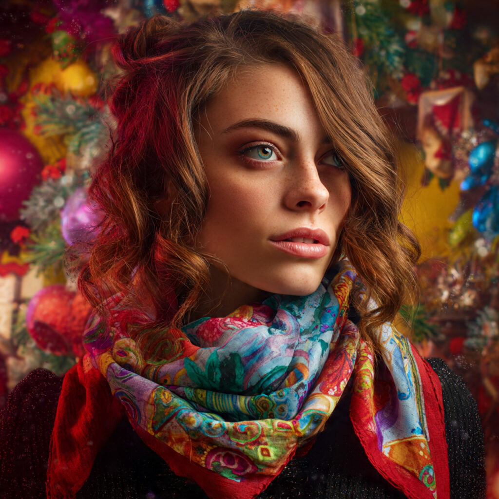 Holiday Scarf Hairstyle Idea