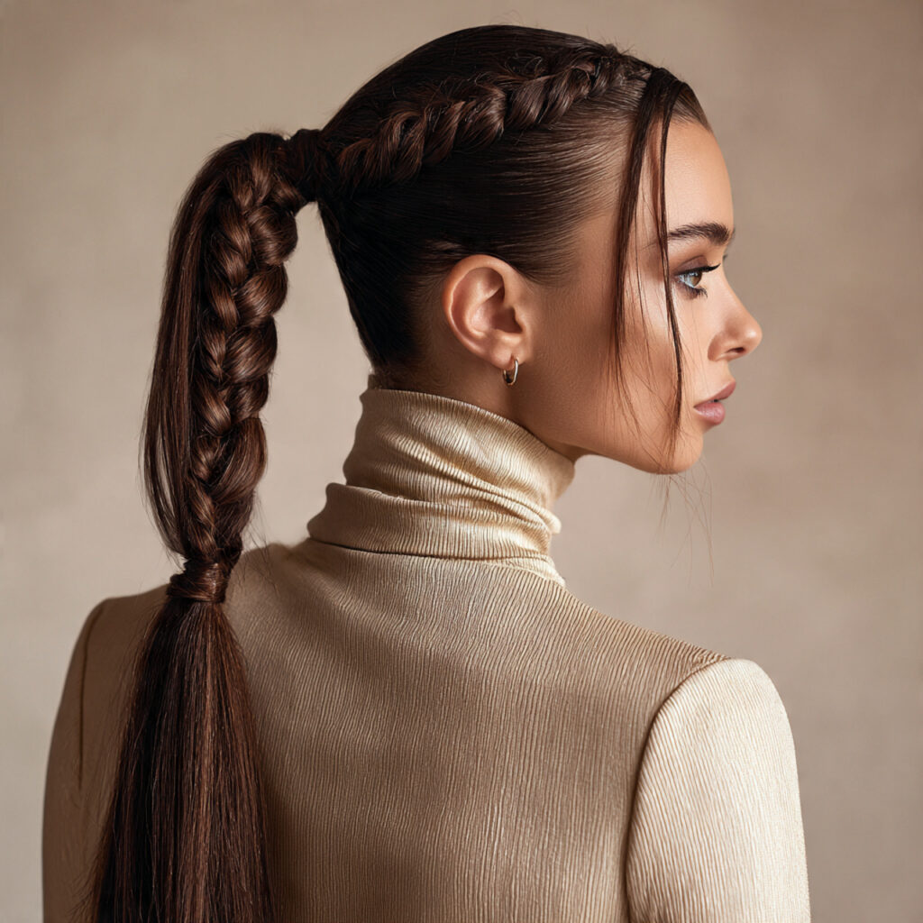 Christmas braided ponytail ideas