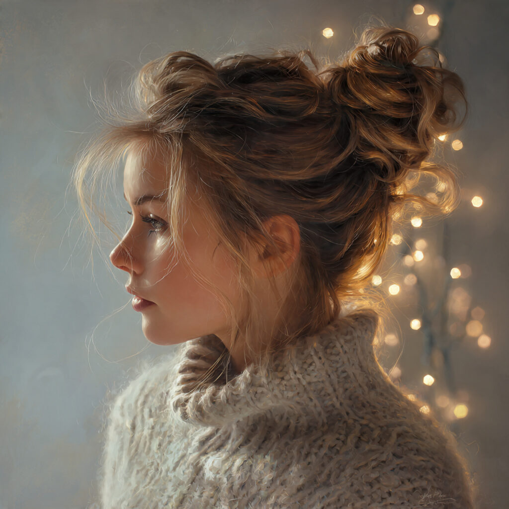 Winter-inspired bun hairstyle ideas
